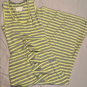 Atelier Nicole Miller Striped Gray and Yellow Women's Tank top dress